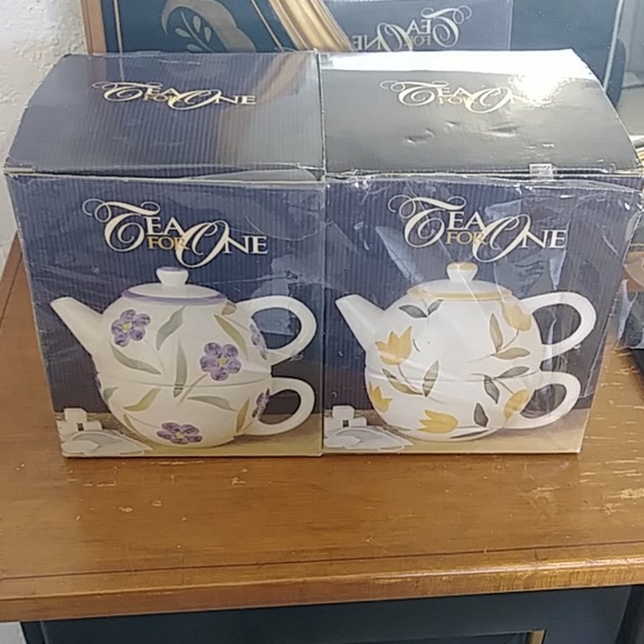 verona Other - 2 Tea For One Ceramic Teapot with Built-In Cup